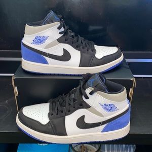 Nike Air Jordan 1 Mid “ Racer Blue” Mens Shoes